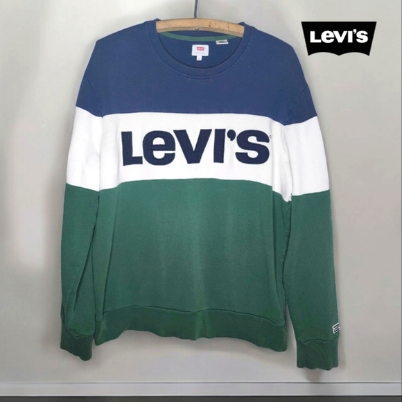 LEVI'S Pieced Graphic Crew Sweatshirt- XLarge - Picture 2 of 6
